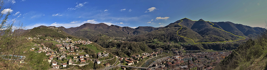 Ed ecco la bella vista panoramica fatta l'8 aprile '21 aggiornata col secondo bel giro ad anello in Canto Alto il 25 aprile